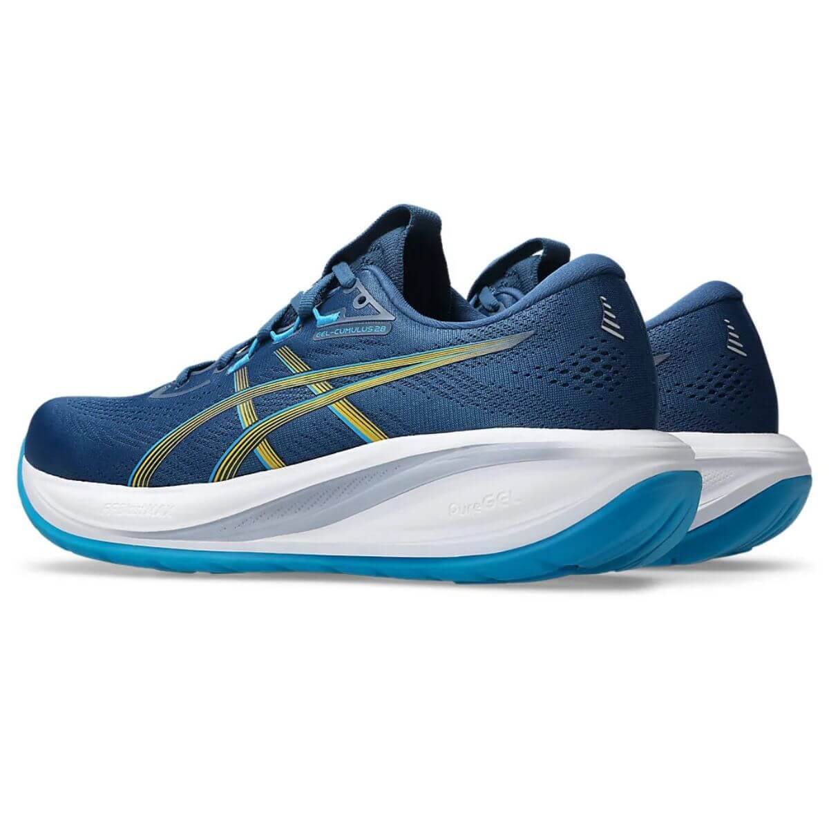 Asics Gel-Cumulus 28 Running Shoes (TWILIGHT BLUE/YAMABUKI) - Image 4