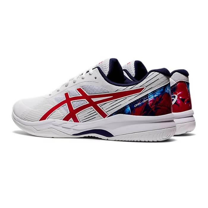 Asics Gel-Game 8 L.E. Tennis Shoes (White/Classic Red) - Image 3