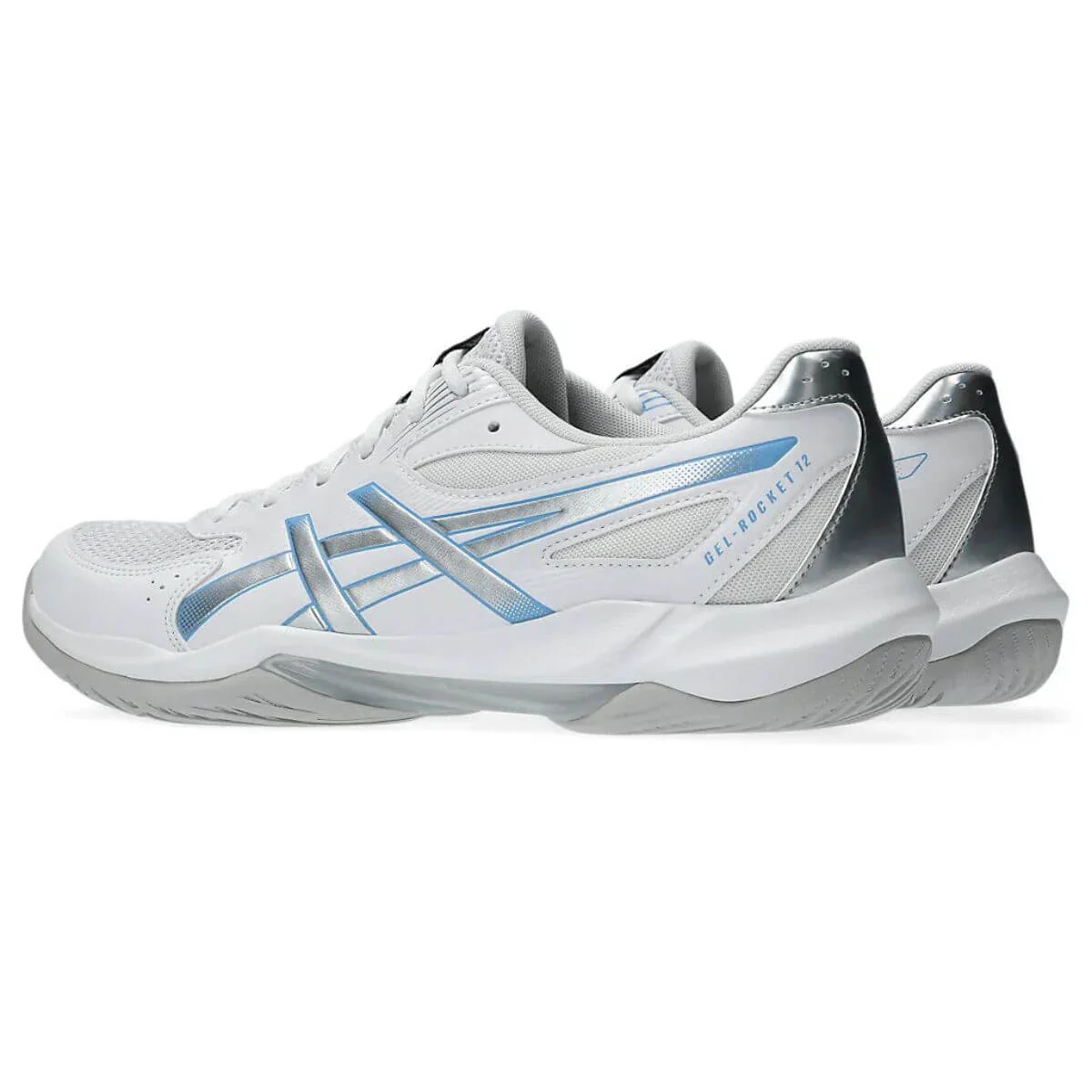 Asics Gel-Rocket 12 Badminton Shoes (WHITE/BLUE BELL) - Image 4