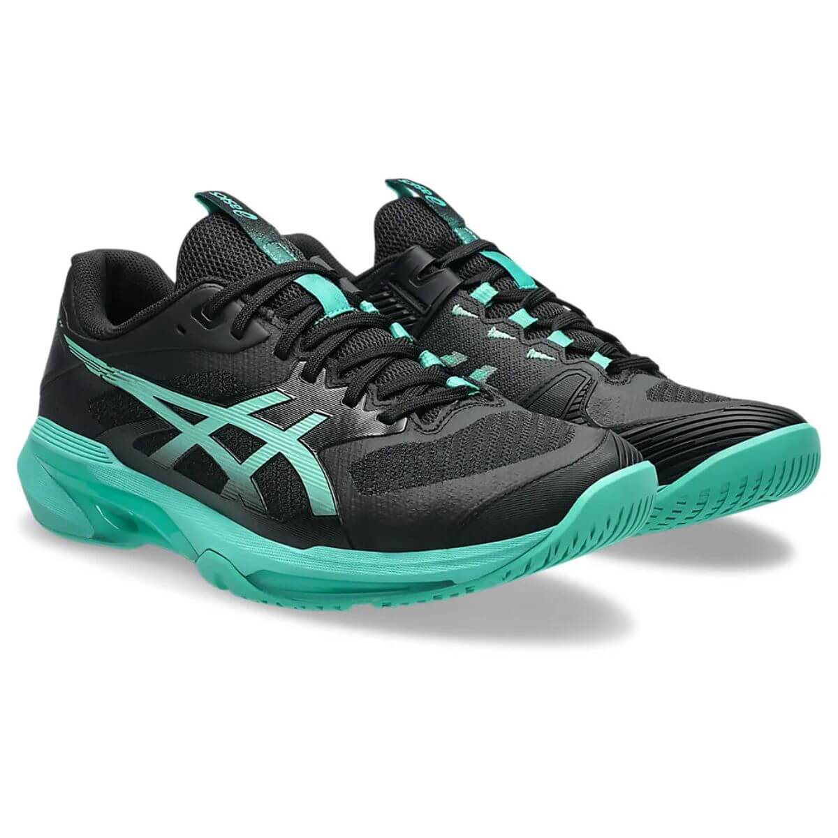 Asics Solution Speed FF 4 Tennis Shoes (BLACK/AURORA GREEN) - Image 3