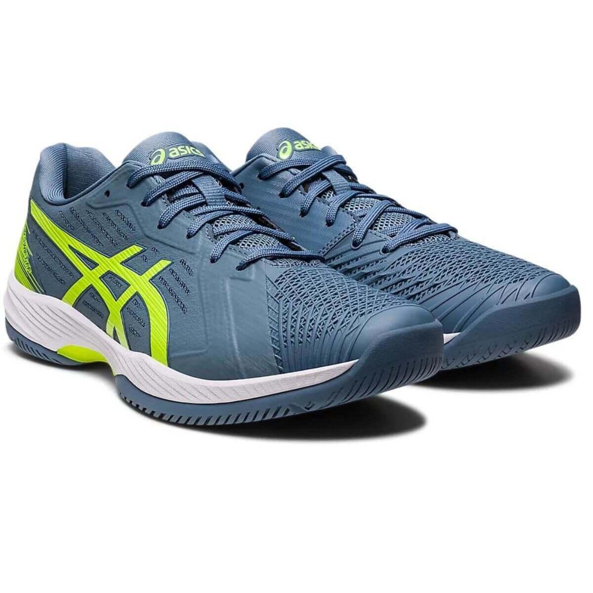 Asics Solution Swift FF Tennis Shoes (Steel Blue/Hazard Green) - Image 4