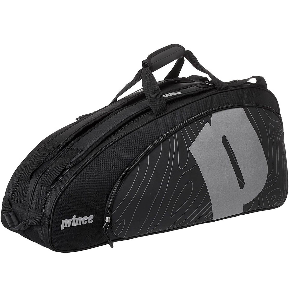 Prince Tour Reflective 6R Tennis Kitbag (Black/Grey/White)