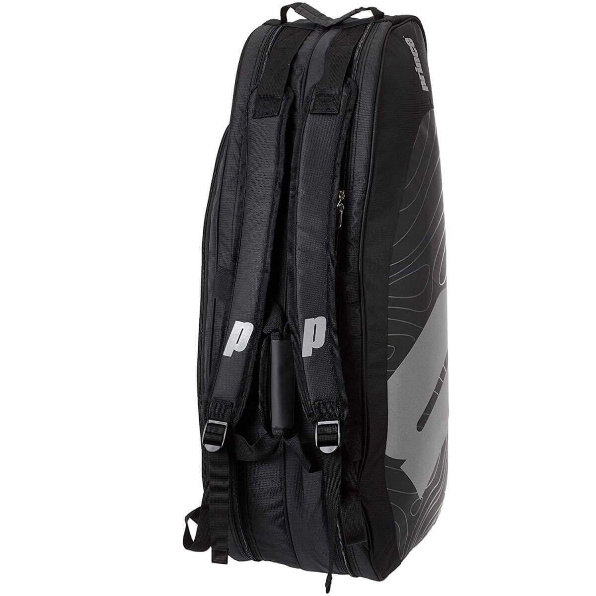 Prince Tour Reflective 6R Tennis Kitbag (Black/Grey/White) - Image 2