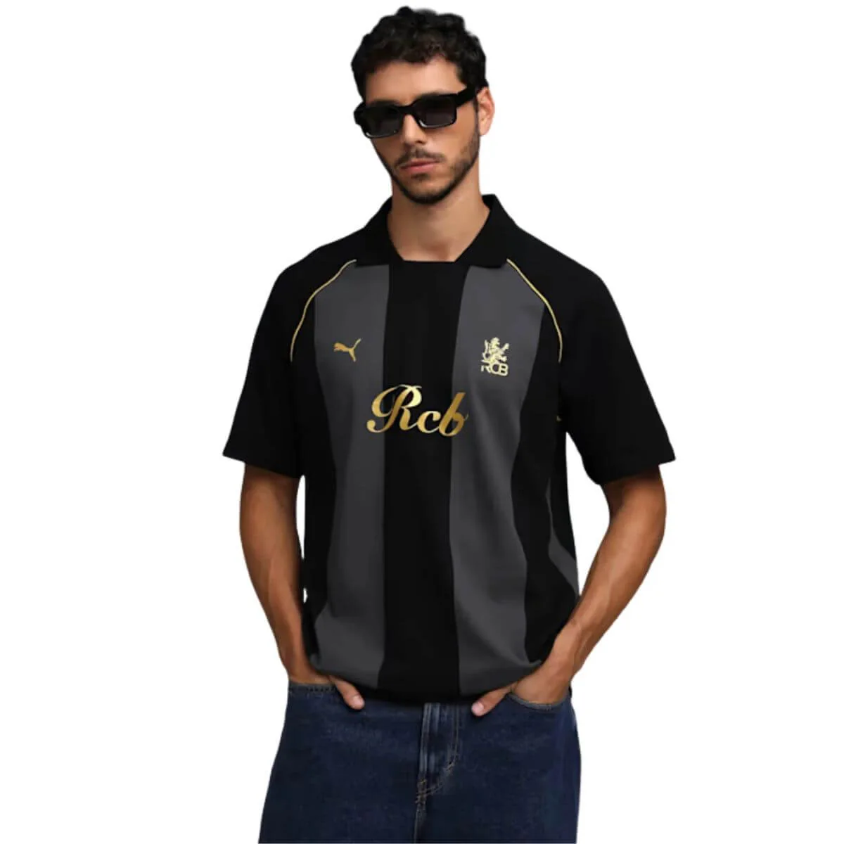 PUMA x RCB Mens Striper Polo II Polo T-Shirt - Image 8