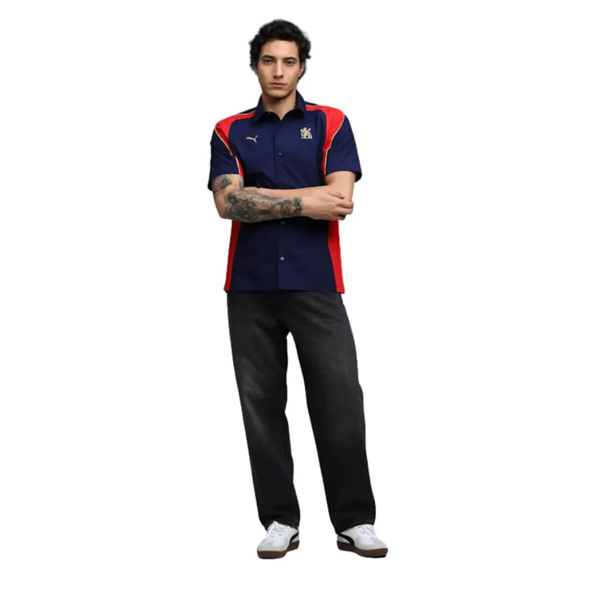 PUMA x RCB Mens Woven Polo T-Shirt - Image 8