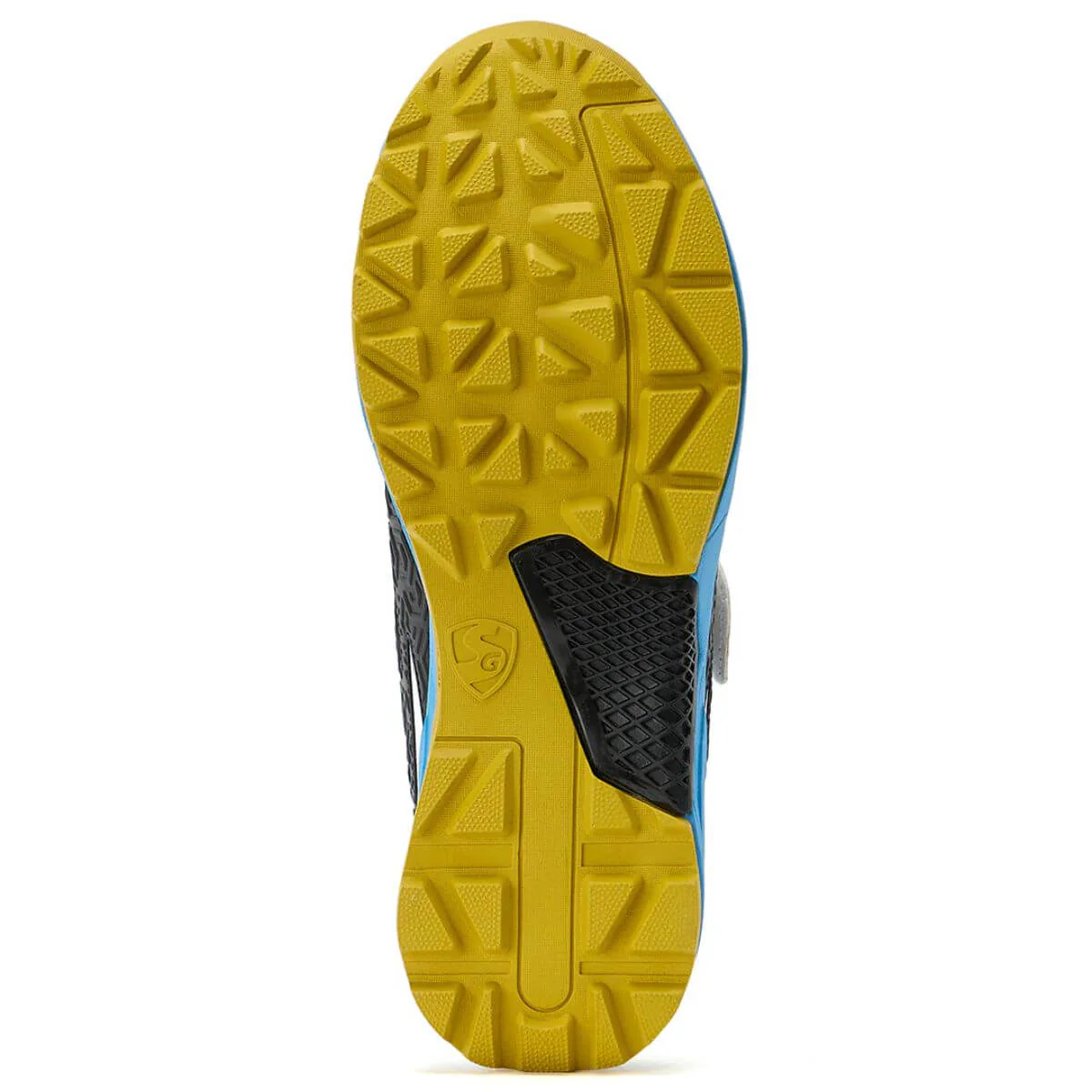 SG Century Pace Cricket Studs (White/Blue/Yellow) - Image 3