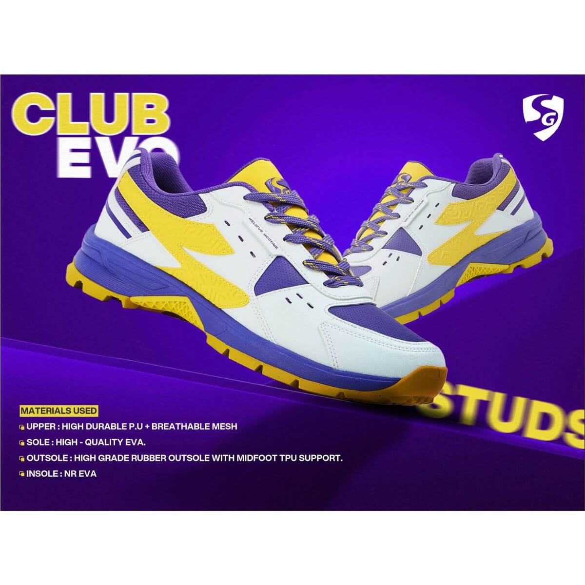 SG Club Evo Cricket Studs - Image 8
