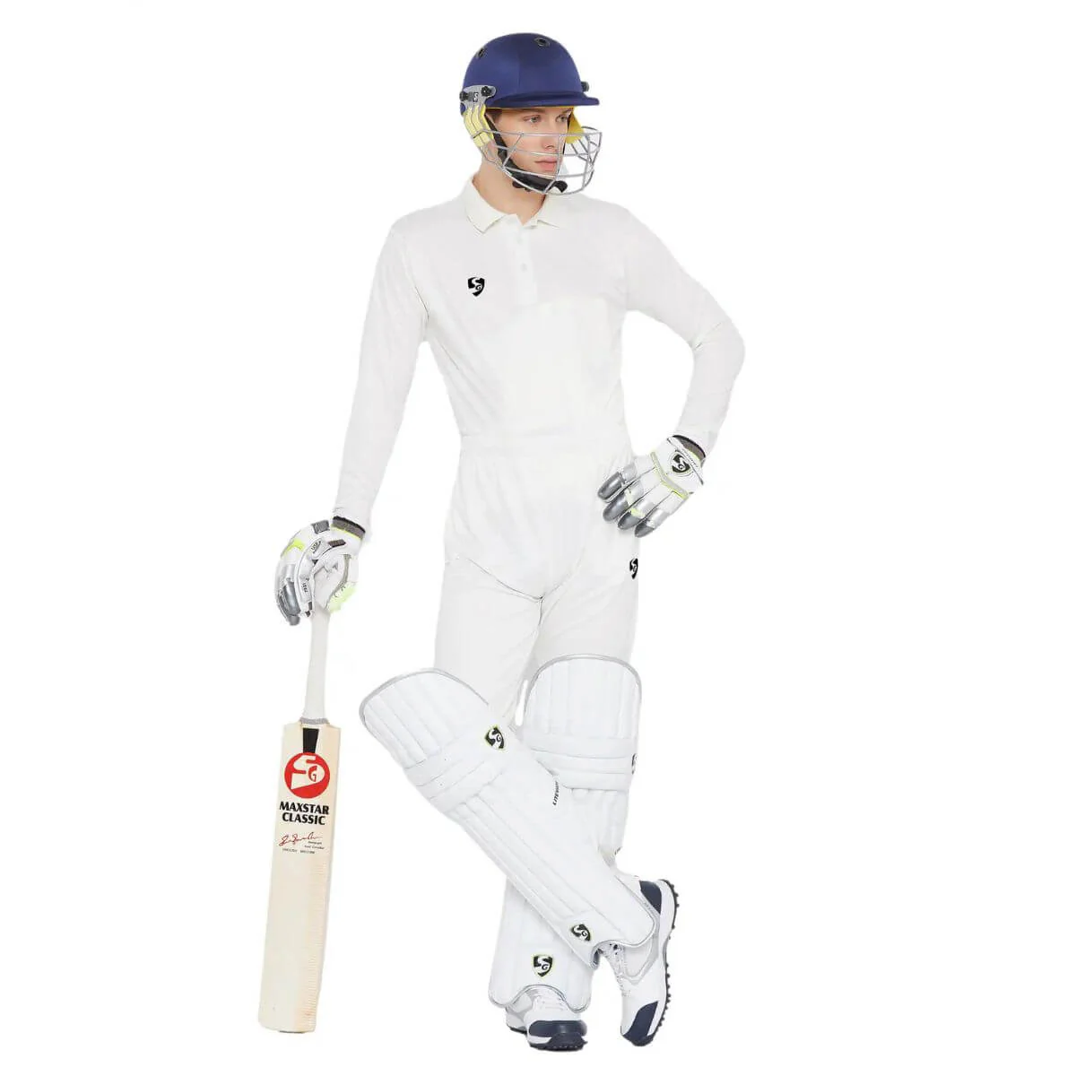 SG Club Senior Full Sleeve Cricket Whites Combo - Image 4