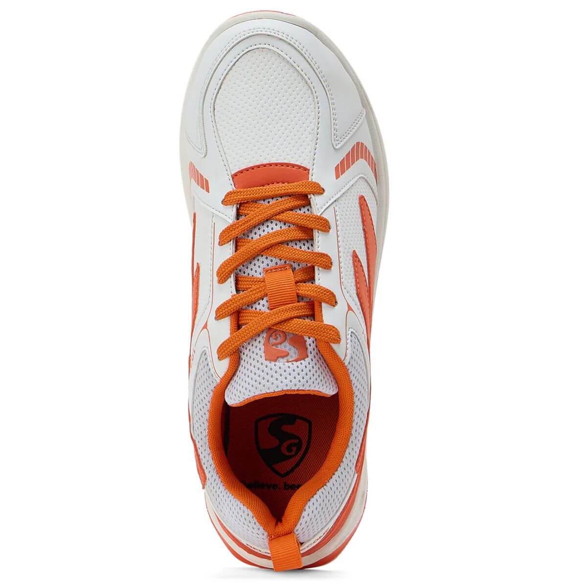 SG Yorker Pro Cricket Studs-White/Orange - Image 6